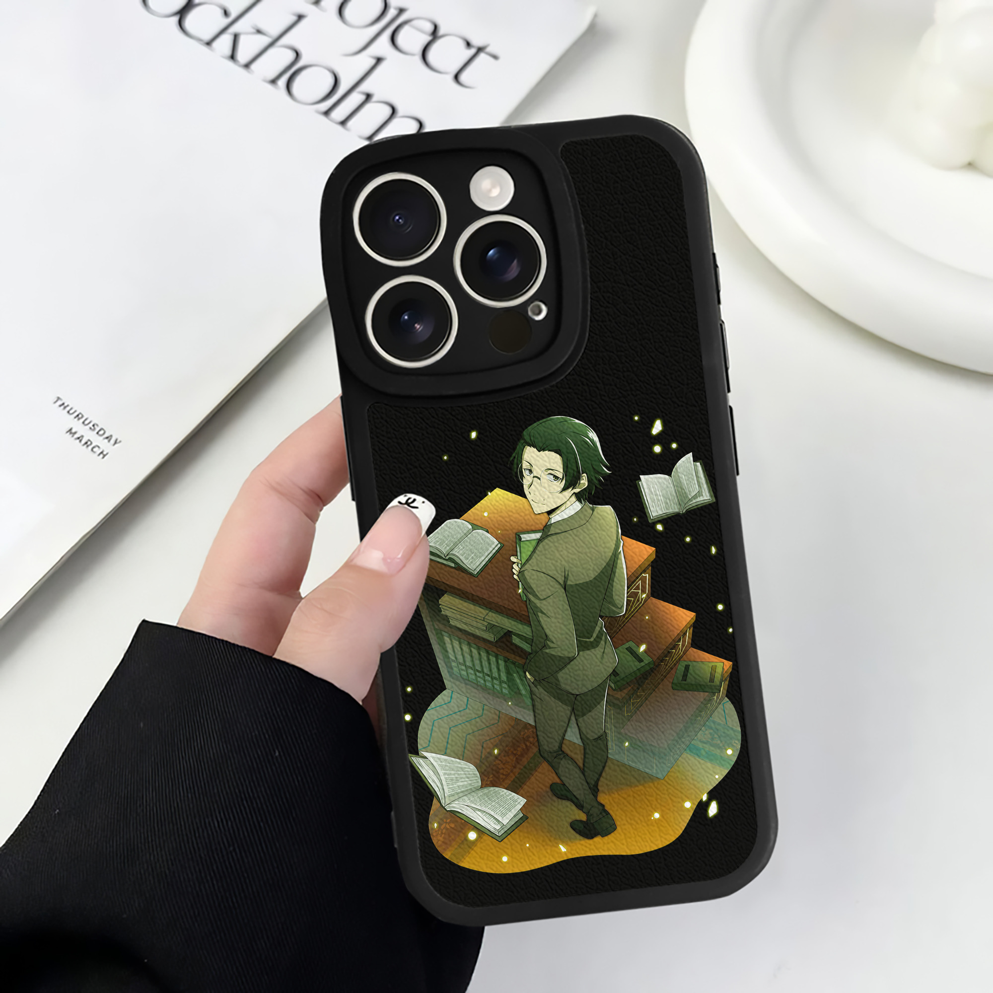 （画像用） 文豪ストレイドッグス Bungo Stray Dogs 【iPhone 16シリーズ対応】シリコンスマホケース（レザー調） 材質：シリコン